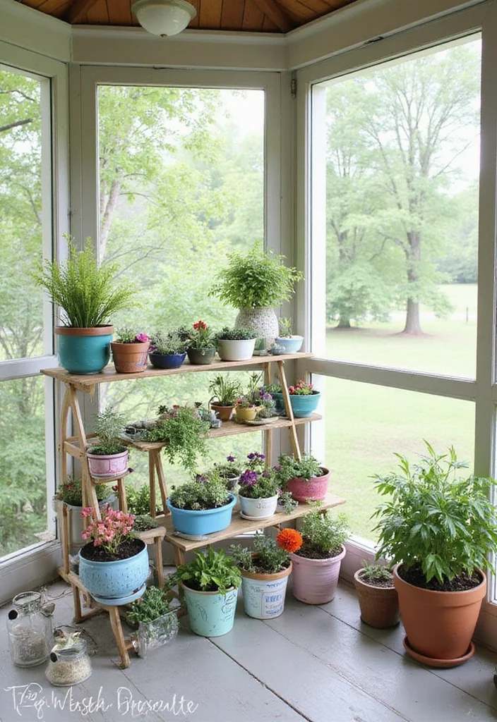 12 Screened In Front Porch Ideas for Comfortable Bug Free Living - 8. Artistic Touch with DIY Decor