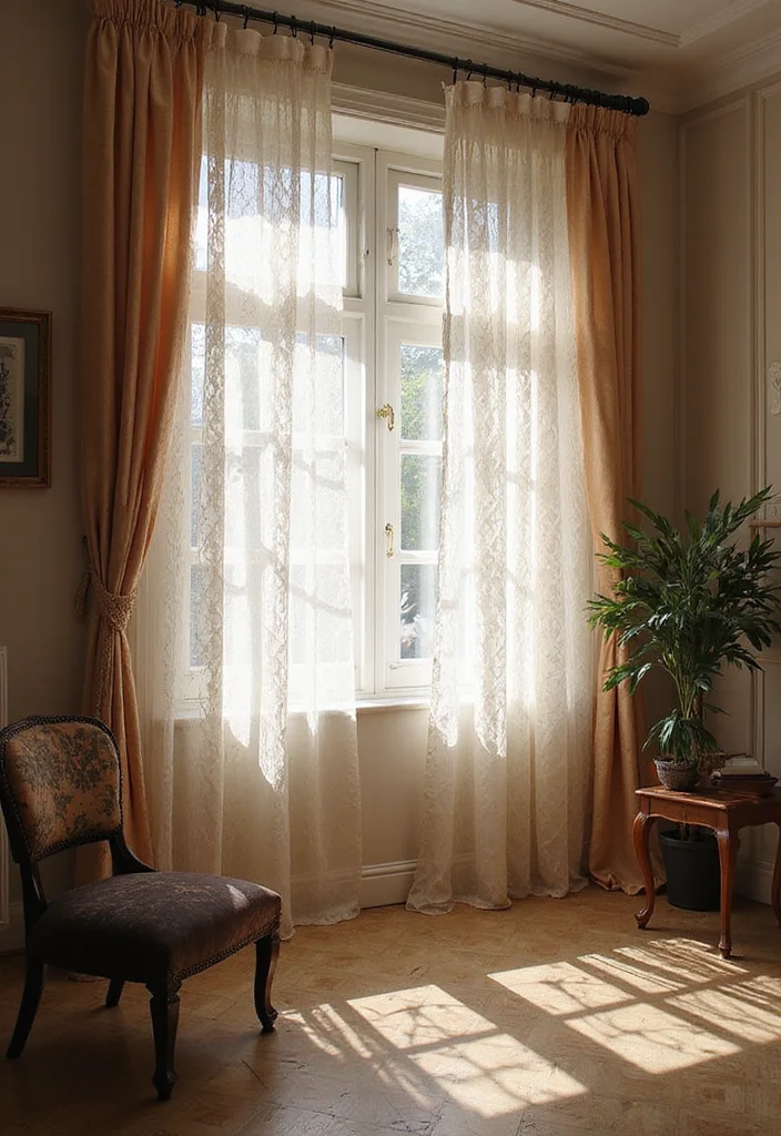 12 Sheer Curtain Ideas for Light Airy Elegance - 6. Textured Fabrics for Added Depth