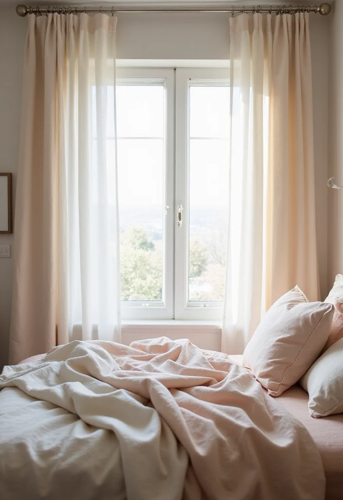 12 Small Bedroom Curtain Ideas for Space Saving Style - 1. Sheer Elegance