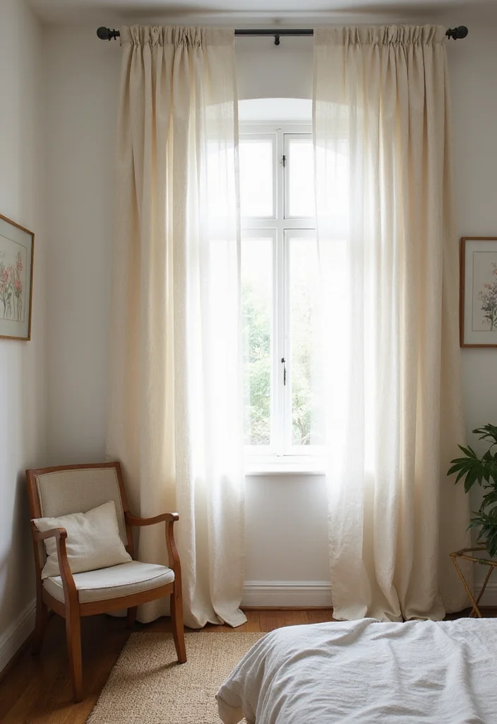 12 Small Bedroom Curtain Ideas for Space Saving Style - 7. Functional Fabric Choices