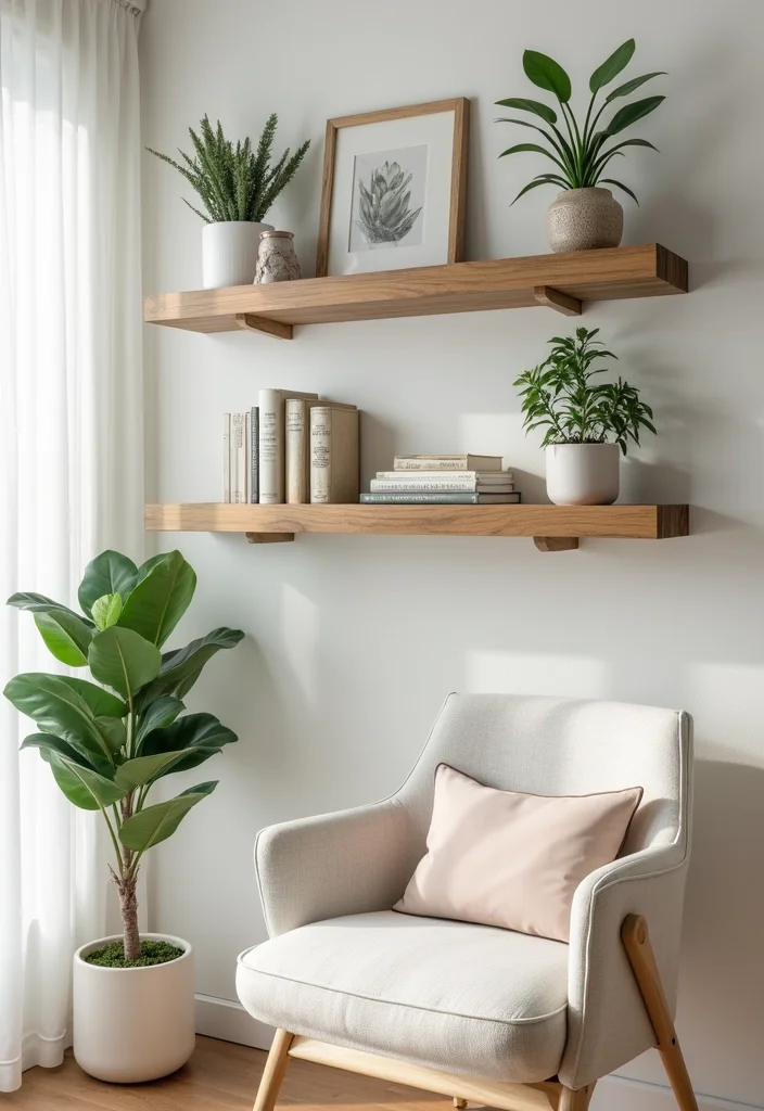12 Wall Living Room Decor Ideas for Fresh Everyday Style - 7. Floating Shelves