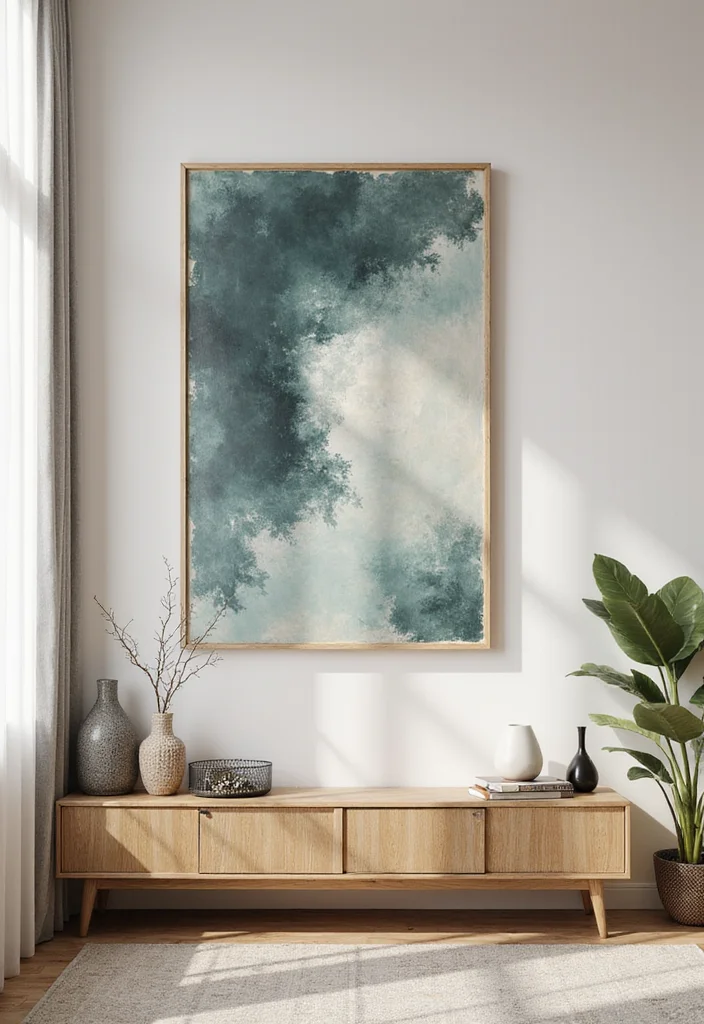 12 Wall Living Room Decor Ideas for Fresh Everyday Style - 9. Statement Art Pieces