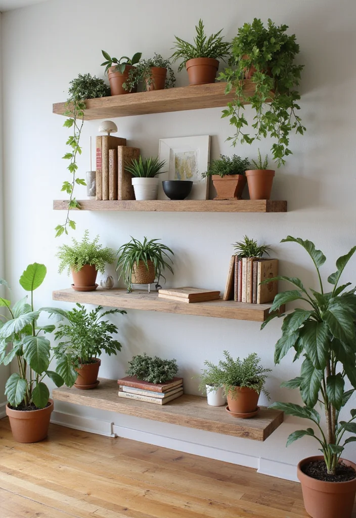 12 Wood Wall Decor Ideas for Natural Warm Texture - 4. Wood Shelving Units