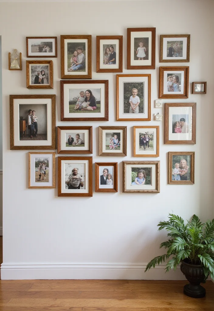 12 Wood Wall Decor Ideas for Natural Warm Texture - 9. Wooden Picture Frames