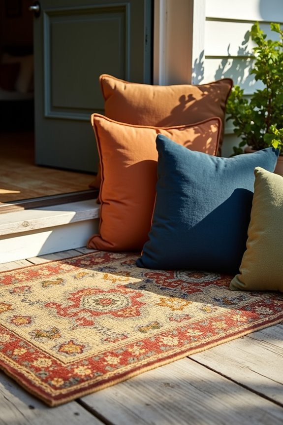 anchoring rug weatherproof cushions