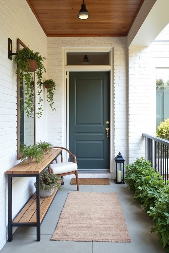 Space-Saving Ways to Decorate Your Narrow Front Porch 1 clean slate bright uncluttered porch