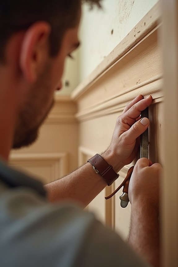 fill nail holes sand caulk