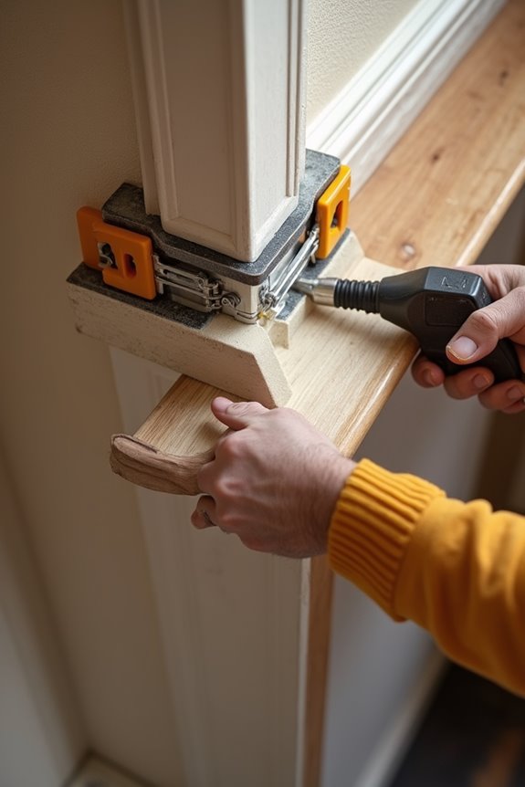final corner glue clamps nails
