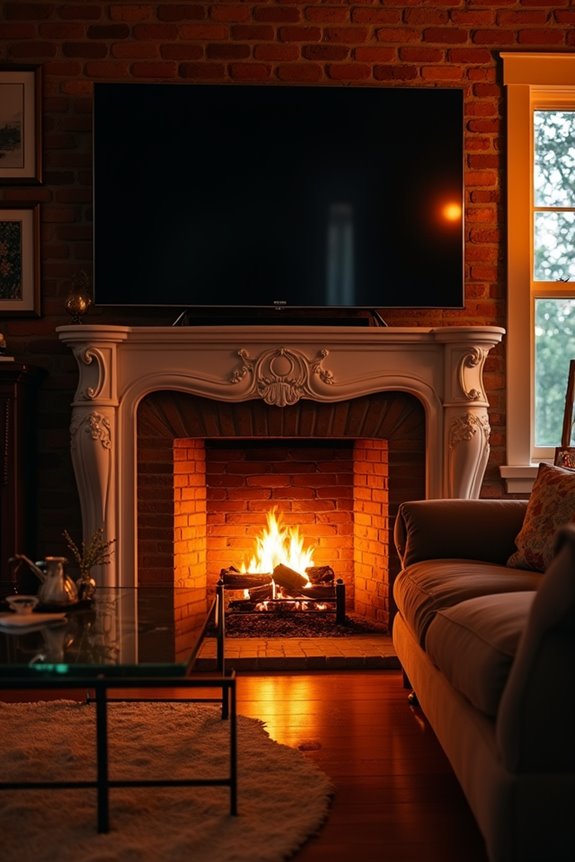 fireplace heat can damage tv