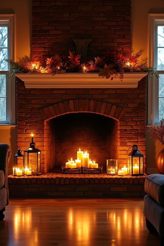 flameless candles with lanterns