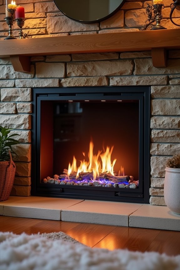 gas fireplaces enable efficient zone heating