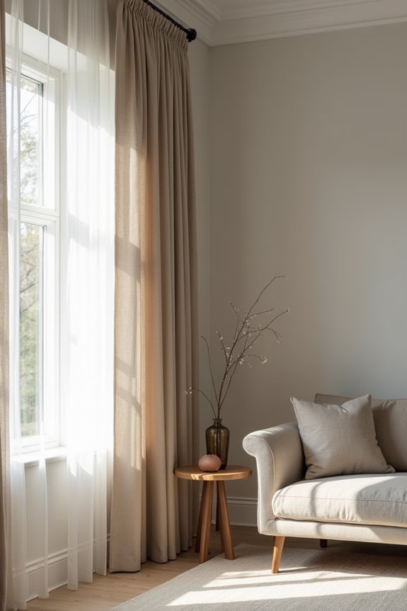 harmonize or contrast curtains