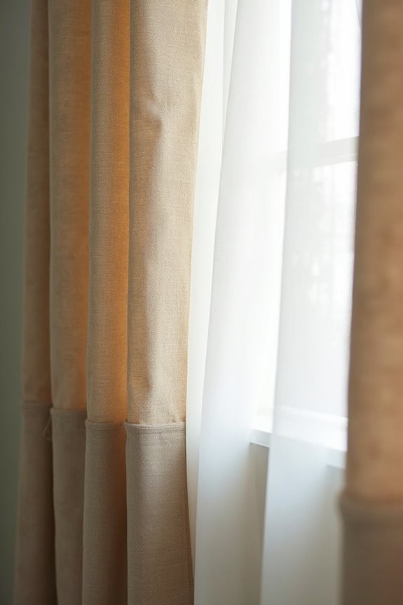 layer contrasting fabrics for depth