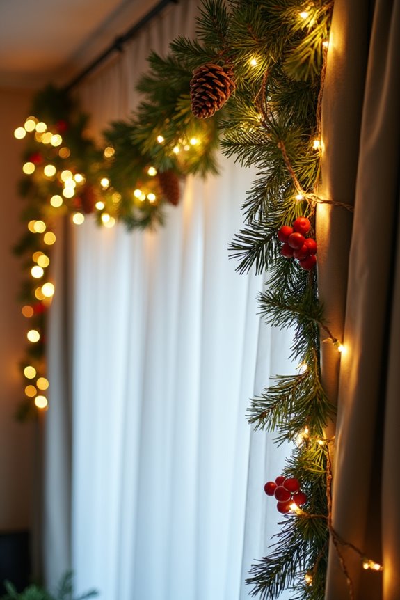 layered garlands with lights depth