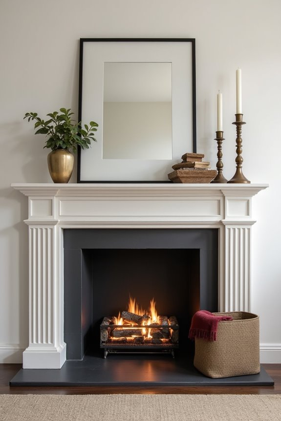 layered mantel varied heights textures
