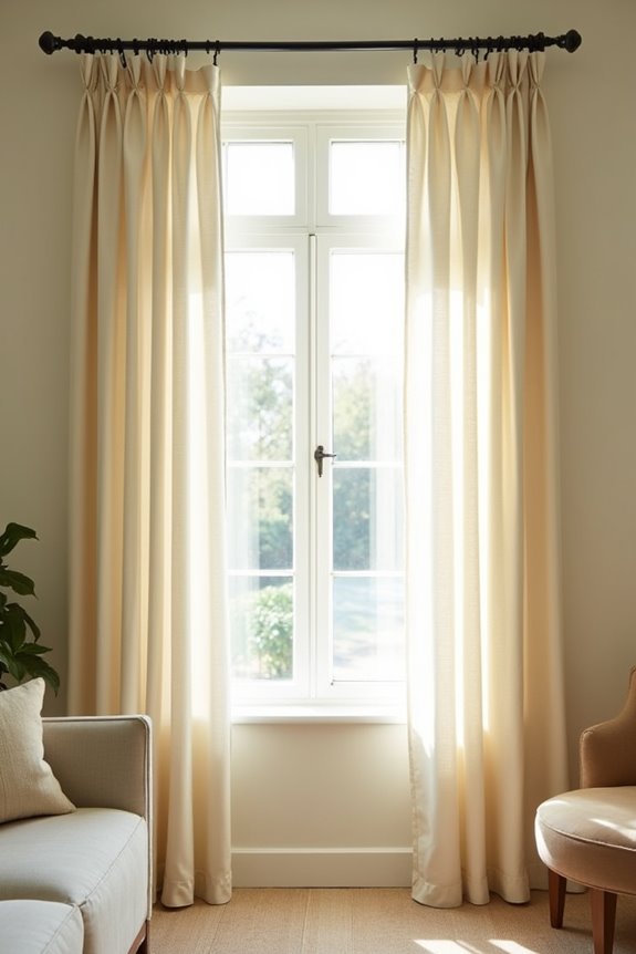 lighter curtains enhance perceived space