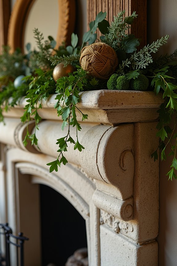 mix textures with greenery balance