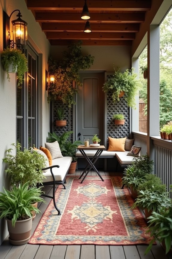 Space-Saving Ways to Decorate Your Narrow Front Porch 2 multiple intimate porch zones created
