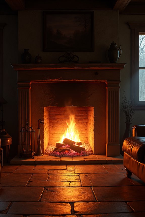 open fireplace drains heat effectively