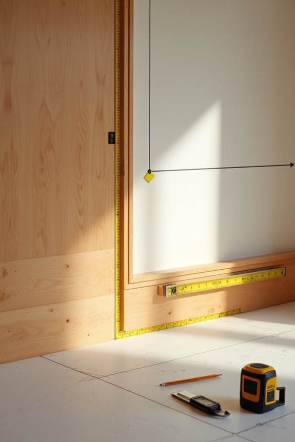 plan moulding layout precisely measure walls