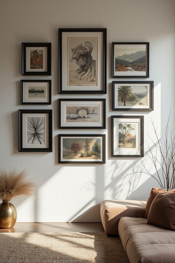 three decisions shape gallery wall
