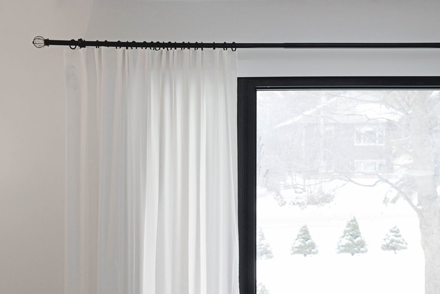 three simple curtain rod decorations