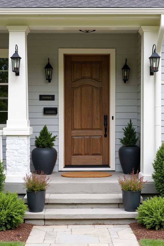 unified hardware creates cohesive porch design