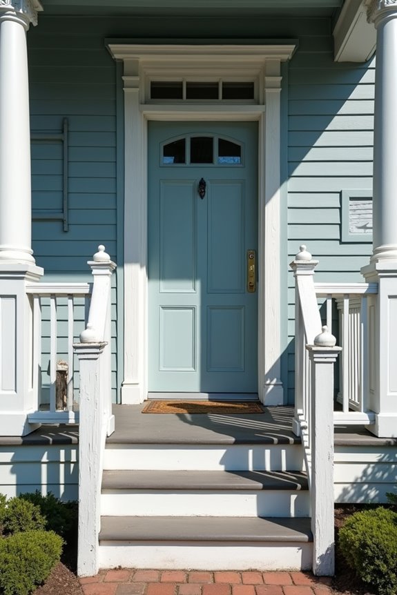unified porch and house color palette